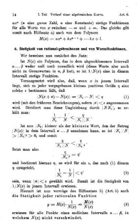6. Stetigkeit von rational gebrochenen und von Wurzelfunktionen
