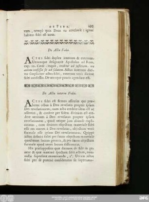 De Actu Fidei.