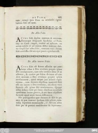 De Actu Fidei.
