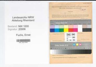 Entnazifizierung Ernst Fuchs, geb. 01.06.1893 (Justizsekretaer)