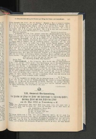 XII. General=Versammlung