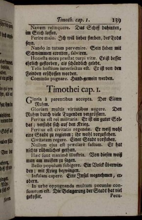 Timothei cap. 1. - Timoth. cap. 4.