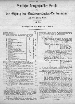 No. 14, 28. März 1901
