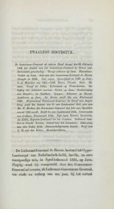 Twaalfde hoofdstuk. De Gouverneur-Generaal ad interim Baud draagt den 28 Februarij 1836 het bewind aan den Gouverneur-Generaal de Eerens over ...