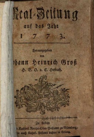 Real-Zeitung. 1773