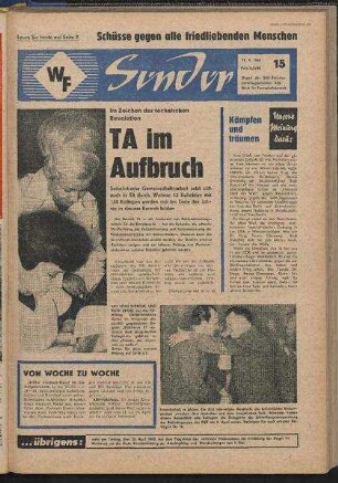 Betriebszeitung 'WF-Sender', Nr.15/1968 (19. April 1968)