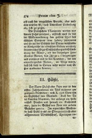 III. Päbste.