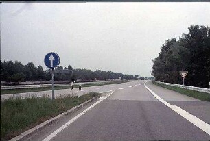 Ausfahrt aus Tangente Südwest (Mannheim Richtung Heidelberg) zu Nebenfahrbahn West (Frankfurt Richtung Heidelberg)