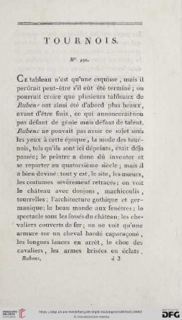 Tournois (No. 492)