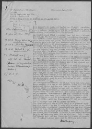 Dapfen: Inspektionsbericht 1951