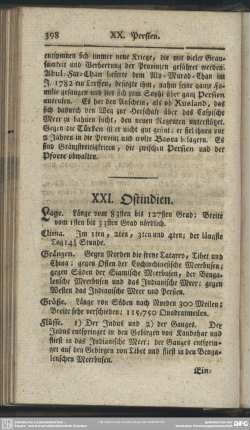 XXI. Ostindien