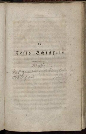 IV. Tells Schicksale