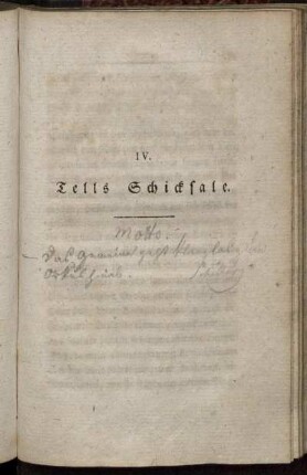 IV. Tells Schicksale
