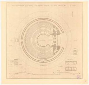 Freilichttheater: Grundriss und Schnitte 1:200