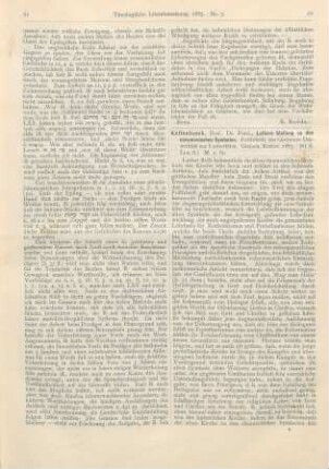 62-64 [Rezension] Kattenbusch, Ferd., Luthers Stellung zu den oecumenischen Symbolen