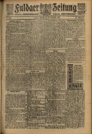 Dritte Ausgabe vom Dienstag, den 16. November 1909.