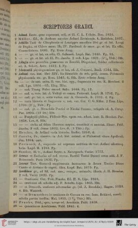 Scriptores Graeci (Nr. 1 - 4377)