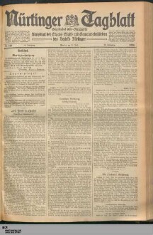 Nürtinger Tagblatt : Neuffener Rundschau : Wendlinger Zeitung : parteiamtliche Tageszeitung