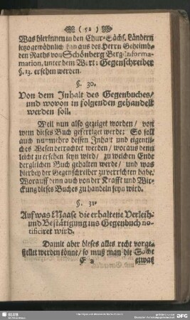 §. 30. Von dem Inhalt des Gegenbuches, und wovon in folgenden gehandelt werden soll