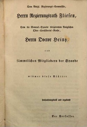 Predigt bey der Eröffnung der vierten General-Synode