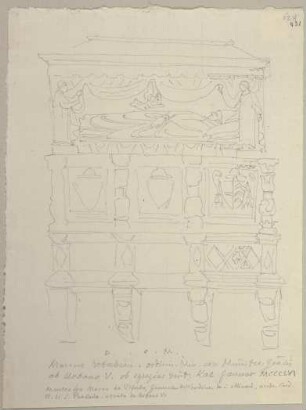 Das Grabmal von Marco da Viterbo, Kardinal unter Urban V., im Chor von San Francesco in Viterbo