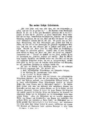 An meine lieben Leserinnen