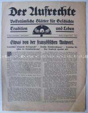 Nationalistische Fachzeitung für Geschichte "Der Aufrechte"