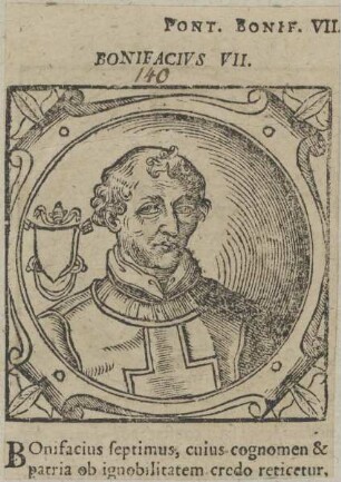 Bildnis von Papst Bonifacivs VII.