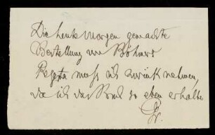 Brief von Jacob Grimm an Unbekannt