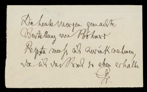 Brief von Jacob Grimm an Unbekannt