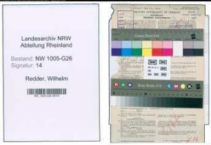 Entnazifizierung Wilhelm Redder , geb. 06.03.1891 (Bankangestellter)