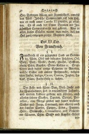 Das III. Cap. Von Franckreich.