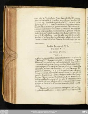 Disputatio VIII. De Coena Domini.