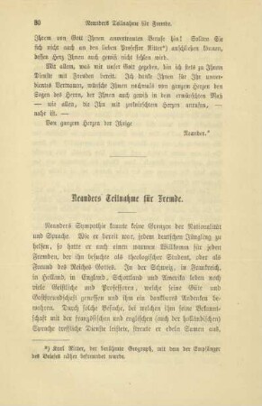 Neanders Teilnahme für Fremde