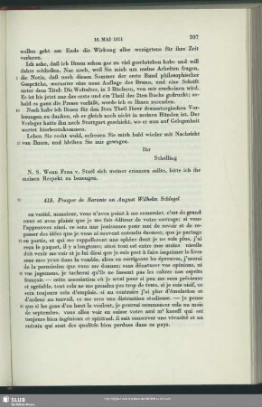 Amable-Guillaume-Prosper Brugière de Barante an August Wilhelm von Schlegel, Napoléon, 18.05.1811