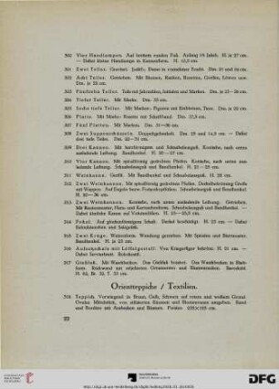 Orientteppiche/Textilien (Nr. 318-338)