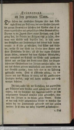 Erinnerung an den gemeinen Mann