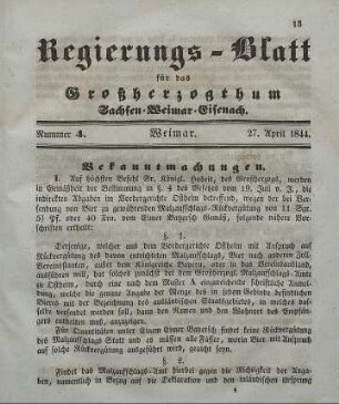 Nr. 4 : 27. April 1844