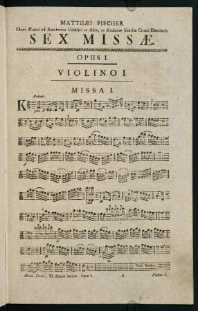 1-44, Sex Missae. Opus I. Violino I.
