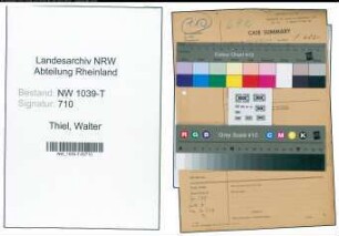 Entnazifizierung Walter Thiel , geb. 00.00.0000 (Polizeiwachtmeister)