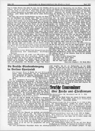 Deutsche Staatsmänner über Kirche und Christentum