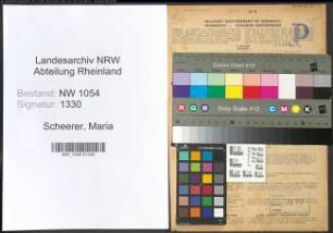 Entnazifizierung Maria Scheerer , geb. 18.10.1907 ()