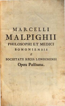 Opera medica, et anatomica varia