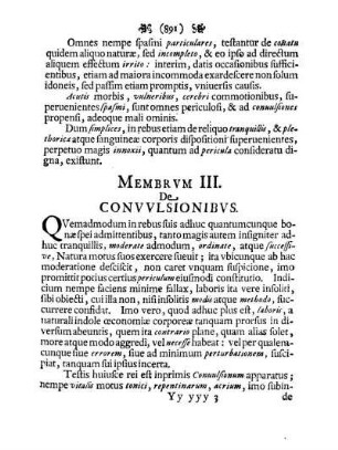 Membrvm III. De Convvlsionibvs.