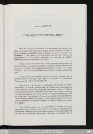 Jeanne Martinet Dynamique Et Synthématique