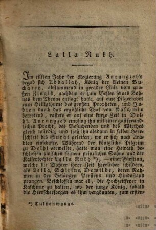 Lalla Rukh, die mogolische Prinzessin : romantische Dichtung, 1
