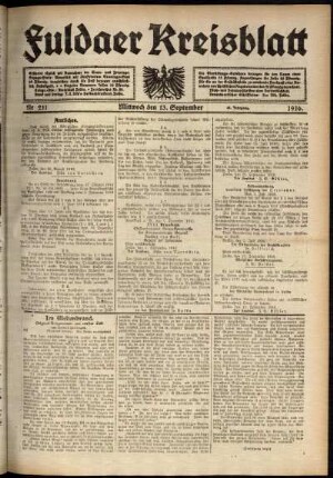 Ausgabe vom Mittwoch, den 13. September 1916.