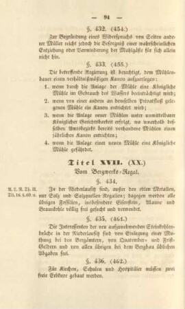 Titel XVII. Vom Bergwerks-Regal.