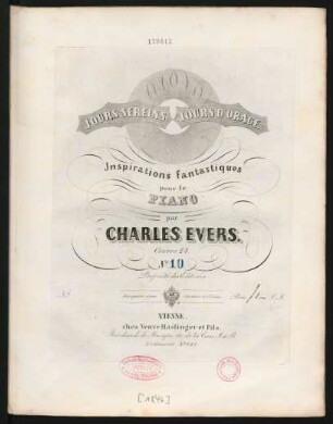 No. 10: Jours Sereins, Jours D'Orage : Inspirations fantastiques pour le Piano; Oeuvre 24.