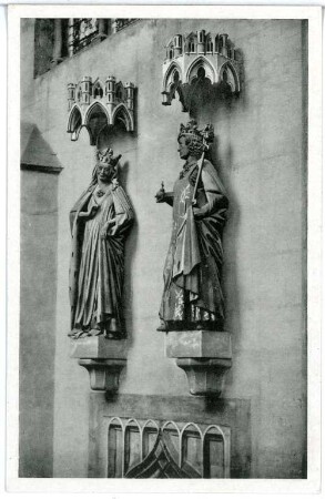 Meißen. Dom, Stifterfiguren Otto I. u. Adelheid
